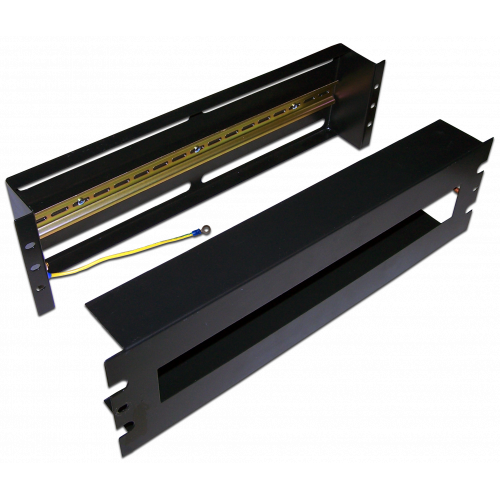 19" Support frame for DIN rail-mounted devices, 3U